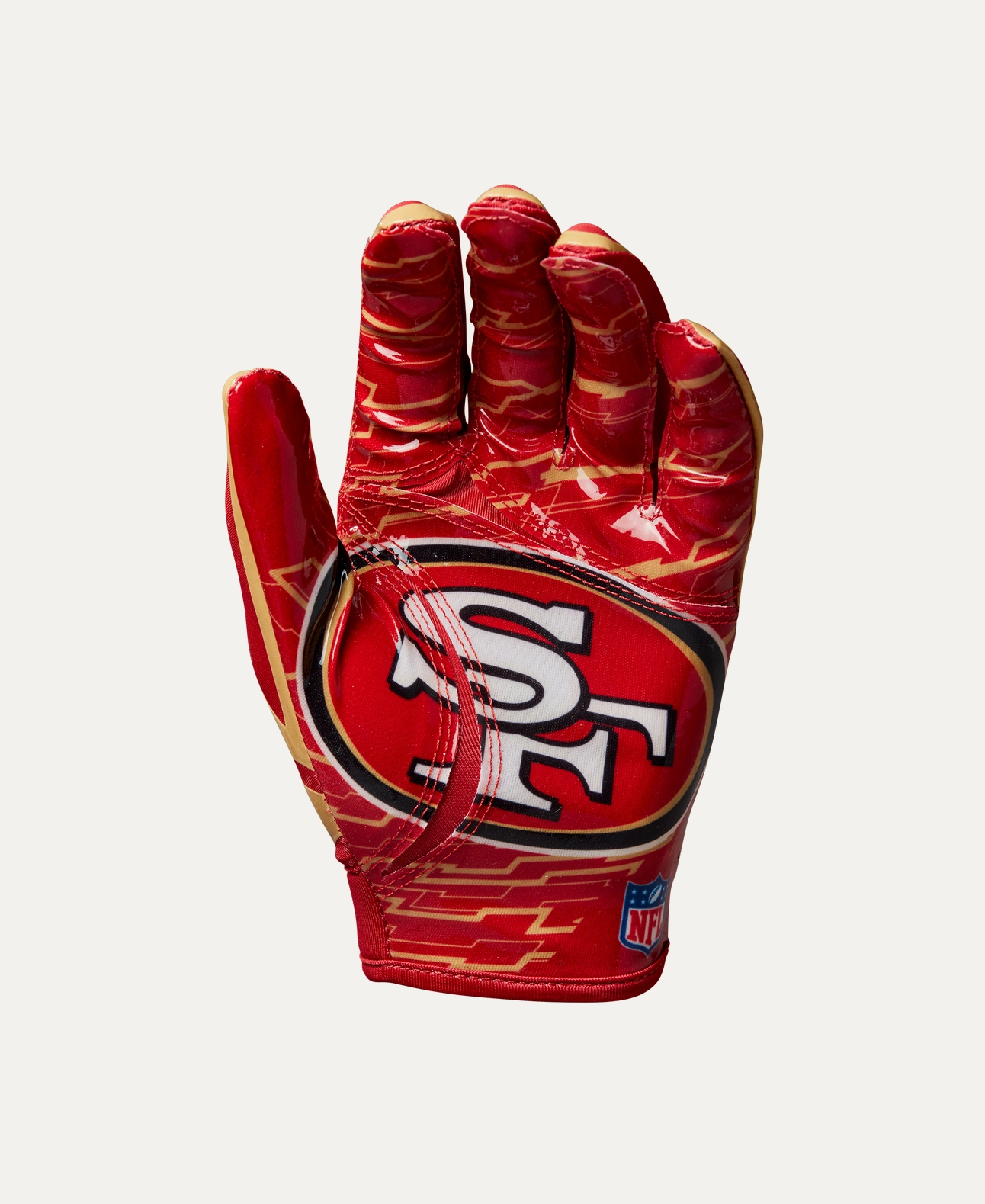 49ers 2025 Wilson Adult NFL Stretch Fit Receivers Gloves
