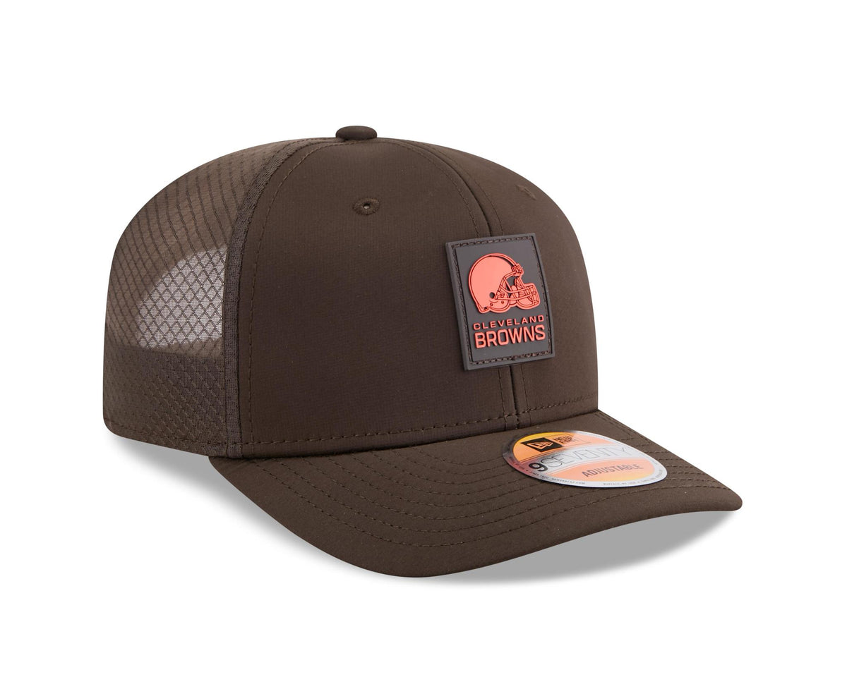 Browns 2025 New Era Men's Brown/Orange 9SEVENTY Sideline Hat Pro Football Hall of Fame