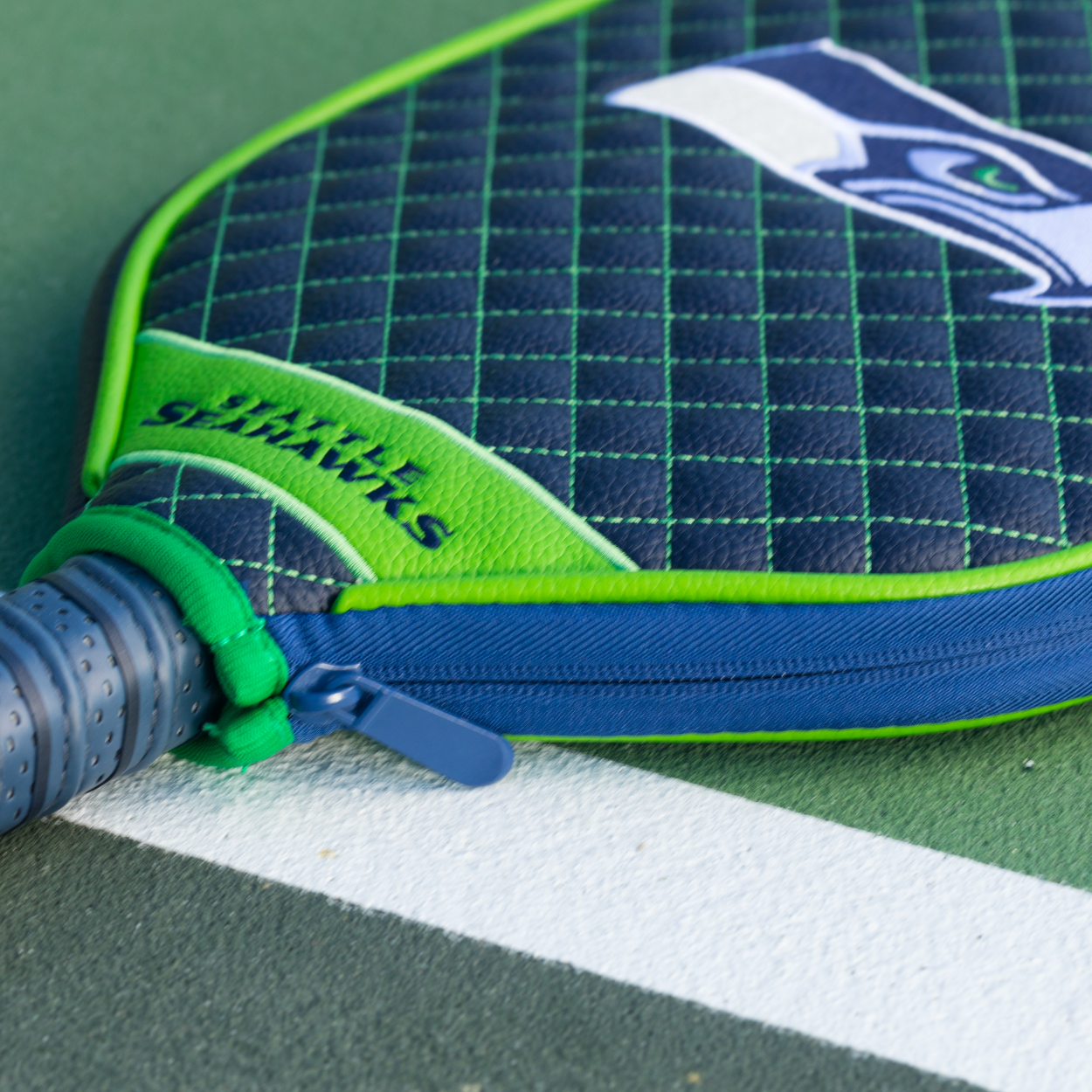 Seahawks Quilted Pickleball Paddle Cover