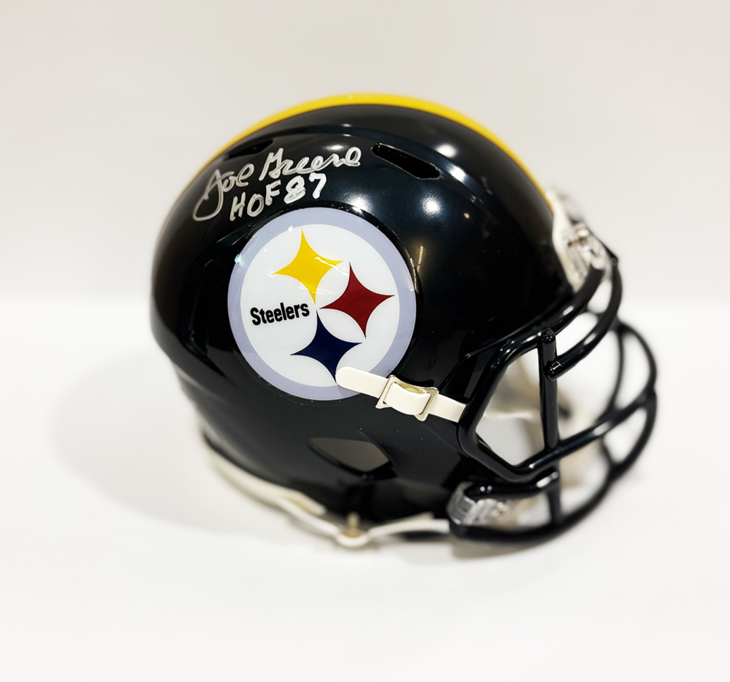 Joe Greene Autographed Steelers Mini Helmet With HOF Inscription