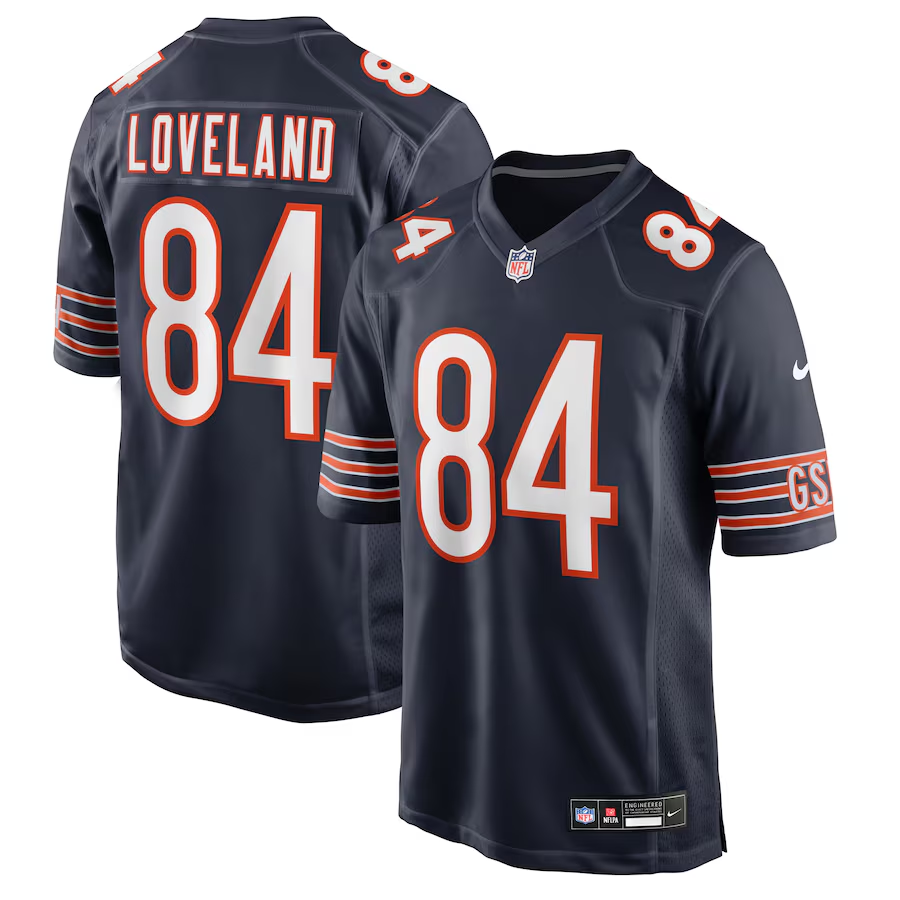 Bears Coltson Loveland Men's Nike Game Jersey Pro Football Hall of Fame