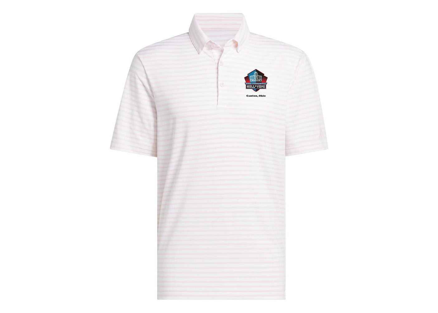 Hall of Fame Men's Adidas Clear Pink Ultimate365 Stripe Polo