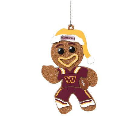 Commanders Gingerbread Man in Uniform Ornament