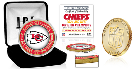 Chiefs AFC West Division Champions Bronze Color Coin