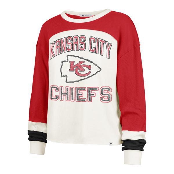 Chiefs Women's '47 Double Header Curve Long Sleeve T-Shirt