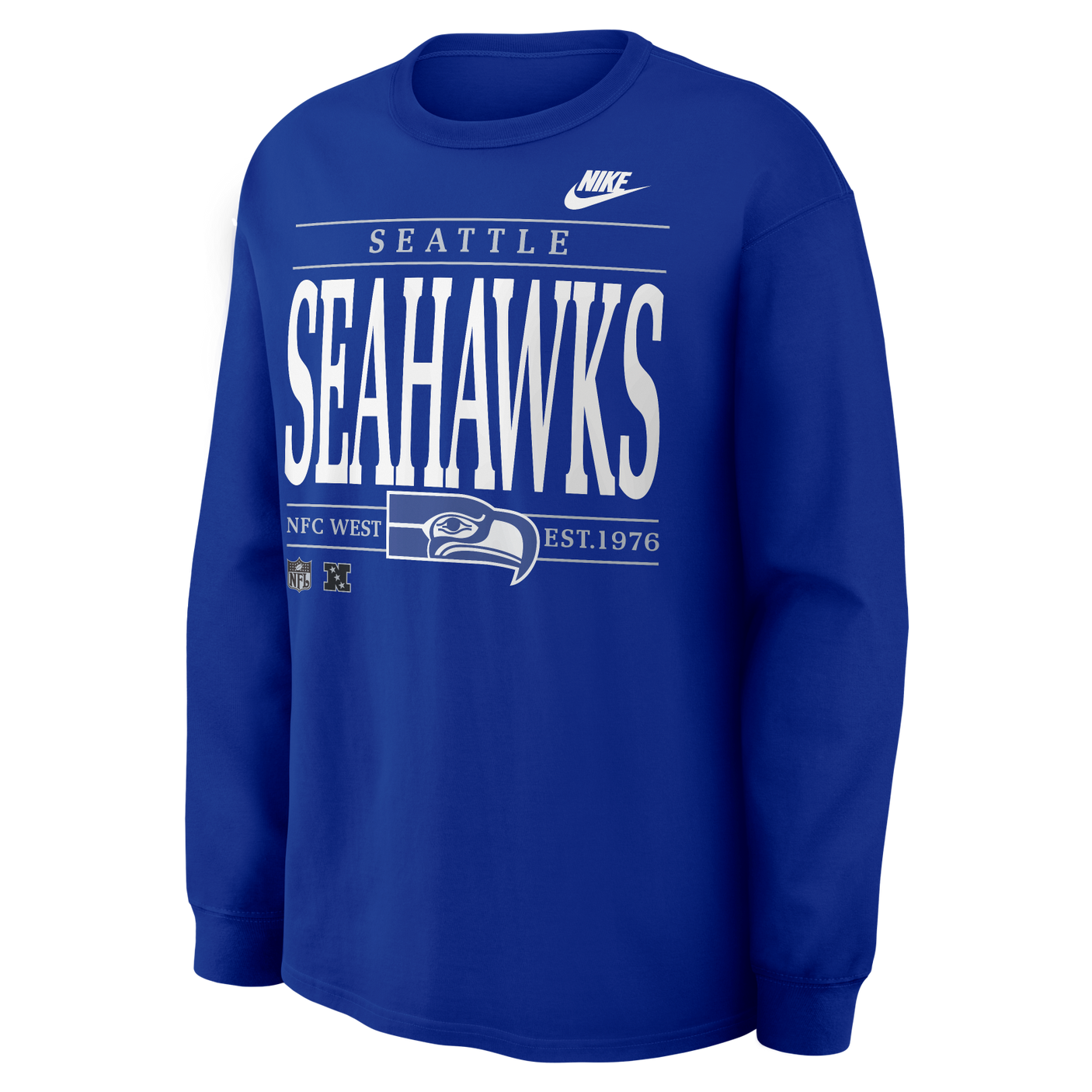 Seahawks 2026 Nike Men's Nike Max 90 Long Sleeve T-Shirt