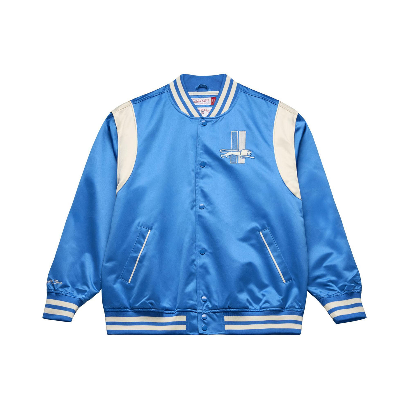 Lions 2026 Mitchell & Ness Men's NFL Retro Roots Lightweight Satin Jacket (10355341918484)