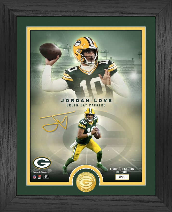 Green Bay Packers Jordan Love NFL Legends Bronze Coin Photo Mint