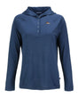 Broncos Cutter and Buck Women's Navy Coastline Epic Comfort Eco Hooded Shirt