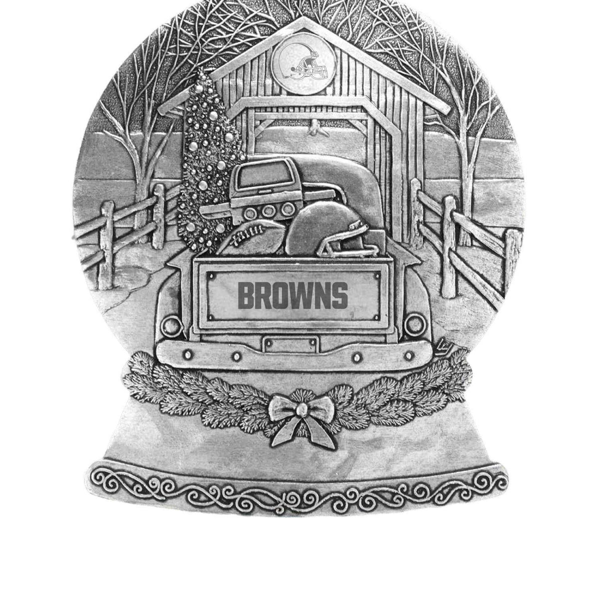 Browns Tailgate Truck Snow Globe Ornament