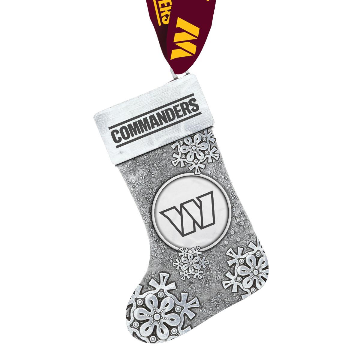 Commanders Snowflake Stocking Ornament