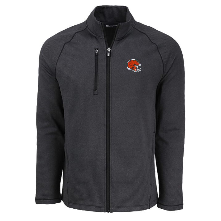 Browns Cutter and Buck Men's Black Peshastin Eco Fleece Full Zip Jacket
