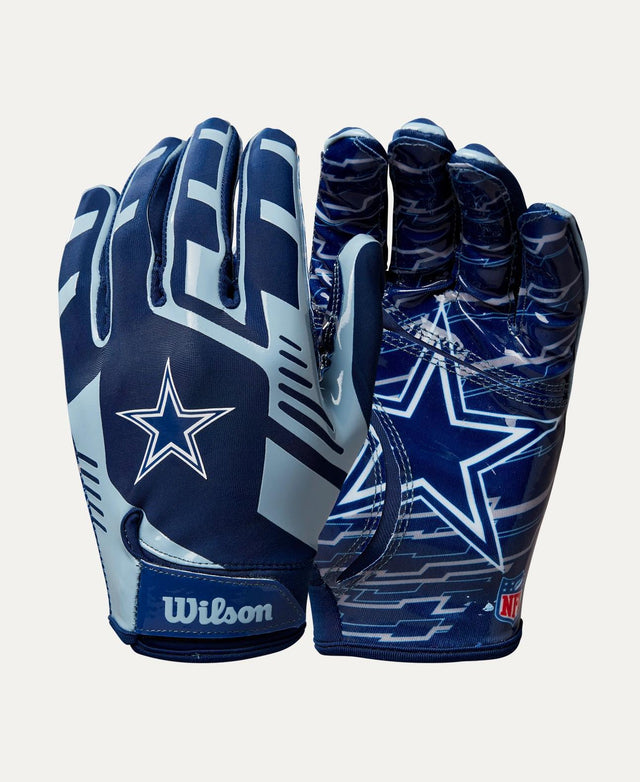 Cowboys 2025 Wilson Youth NFL Stretch Fit Receivers Gloves
