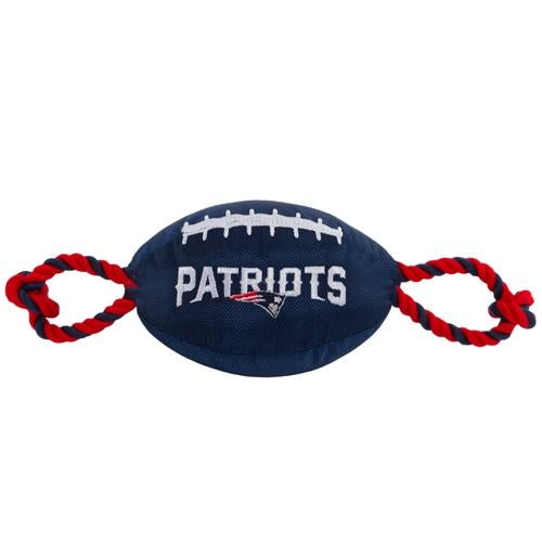 Patriots Pets First Nylon Football Rope Dog Toy Pro Football Hall of Fame