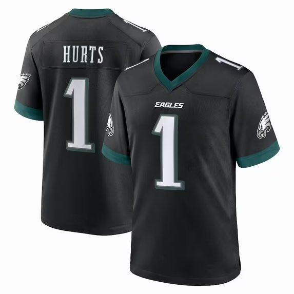 Eagles Jalen Hurts Nike Men's Black Game Jersey