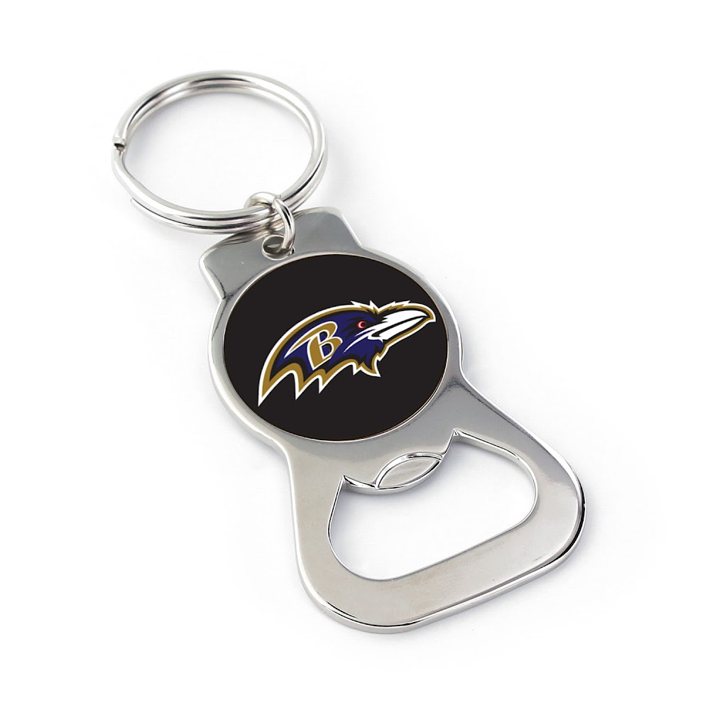 Ravens Silver Bottle Opener Keychain