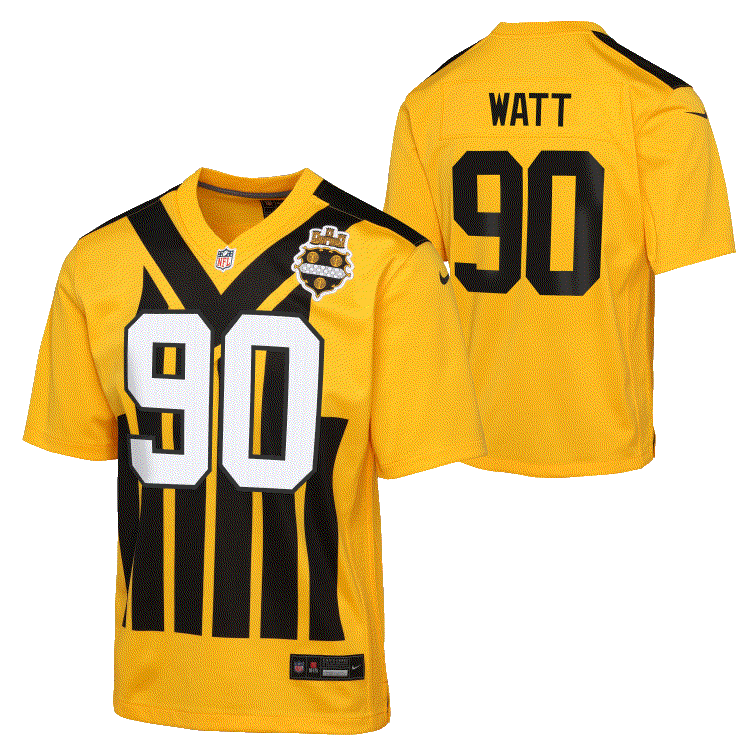 Steelers TJ Watt Youth Nike '33 Throwback Game Jersey