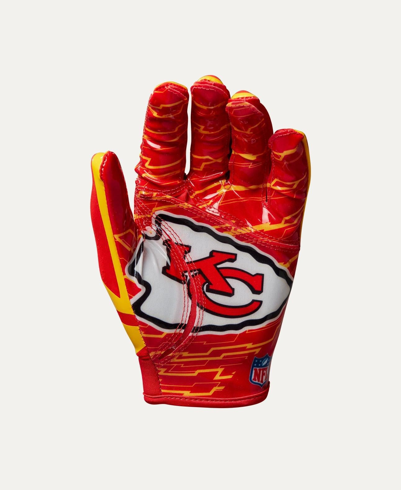 Chiefs 2025 Wilson Youth NFL Stretch Fit Receiver Gloves