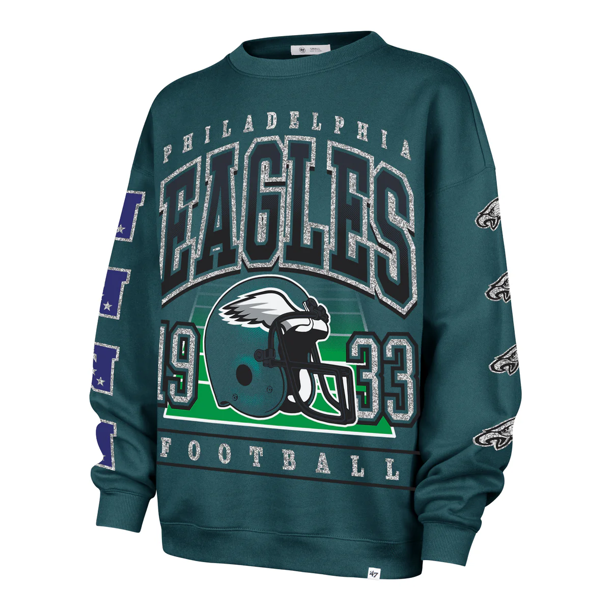 Eagles 2025 '47 Brand Women's Go Big Oversized Crewneck