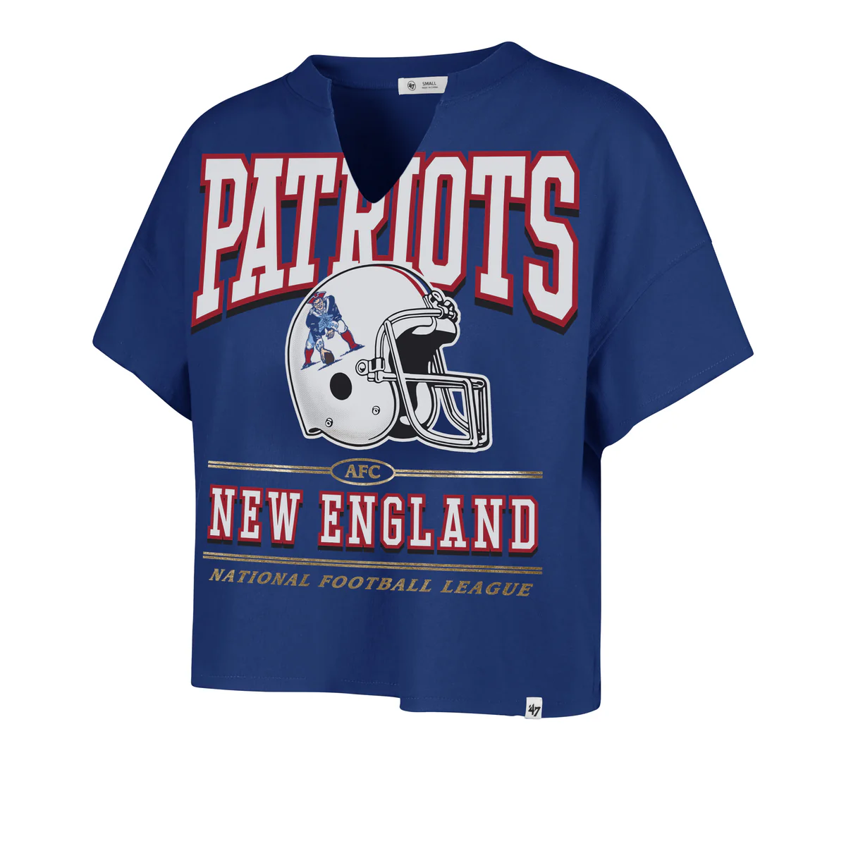 Patriots 2025 '47 Brand Women's Elation Oversized Notch T-Shirt