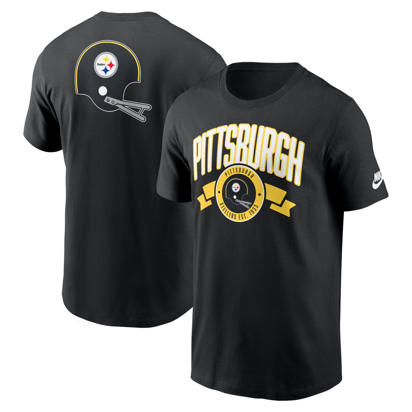 Steelers 2025 Nike Men's Rewind Front and Back Hit T-Shirt