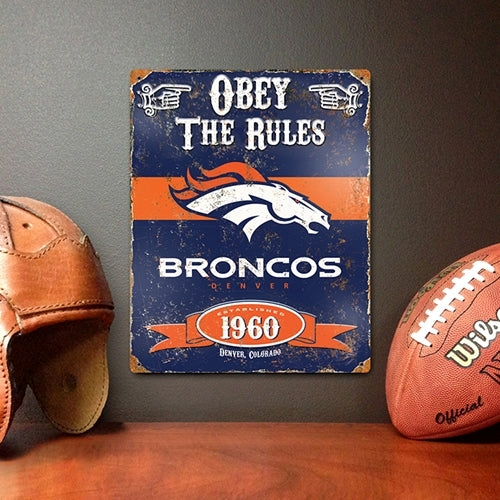 Broncos Vintage Sign Pro Football Hall of Fame