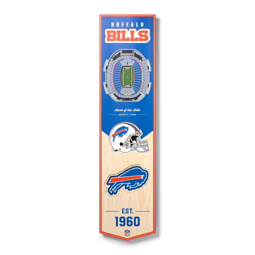Bills 8" x 32" 3D Stadiumview Banner