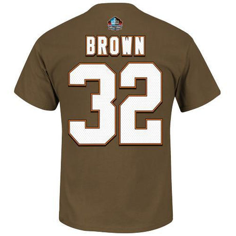 Browns Jim Brown 2017 Hall of Fame Name and Number T-Shirt