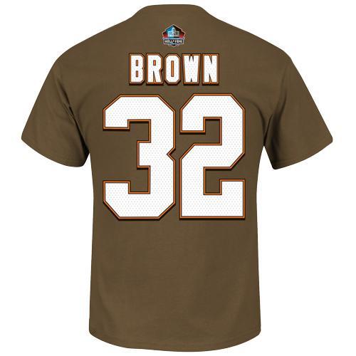 Browns Jim Brown 2017 Hall of Fame Name and Number T-Shirt
