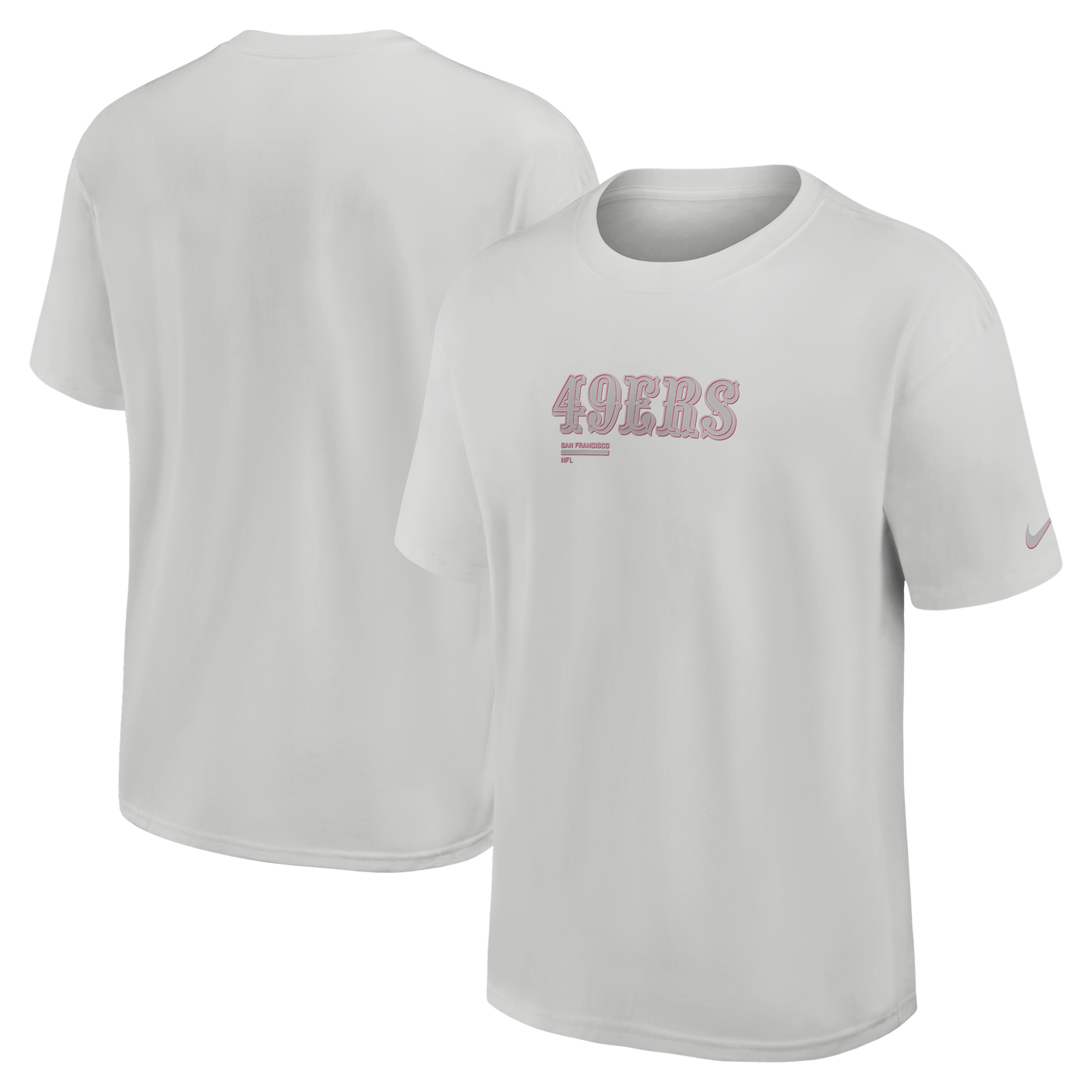 49ers 2025 Nike Men's Essential Heavy Max Gray T-Shirt