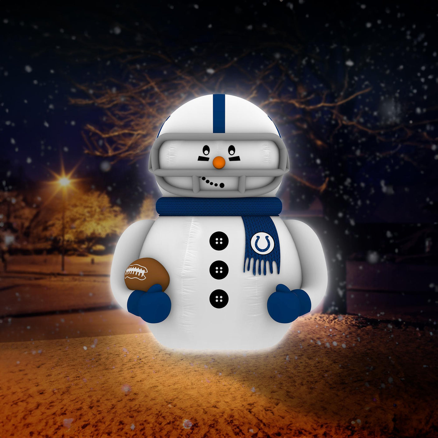 Colts Team Pride Inflatable Snowman Player