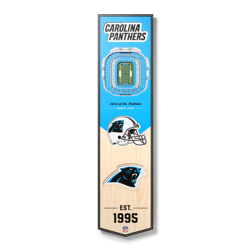 Panthers 8" x 32" 3D Stadiumview Banner