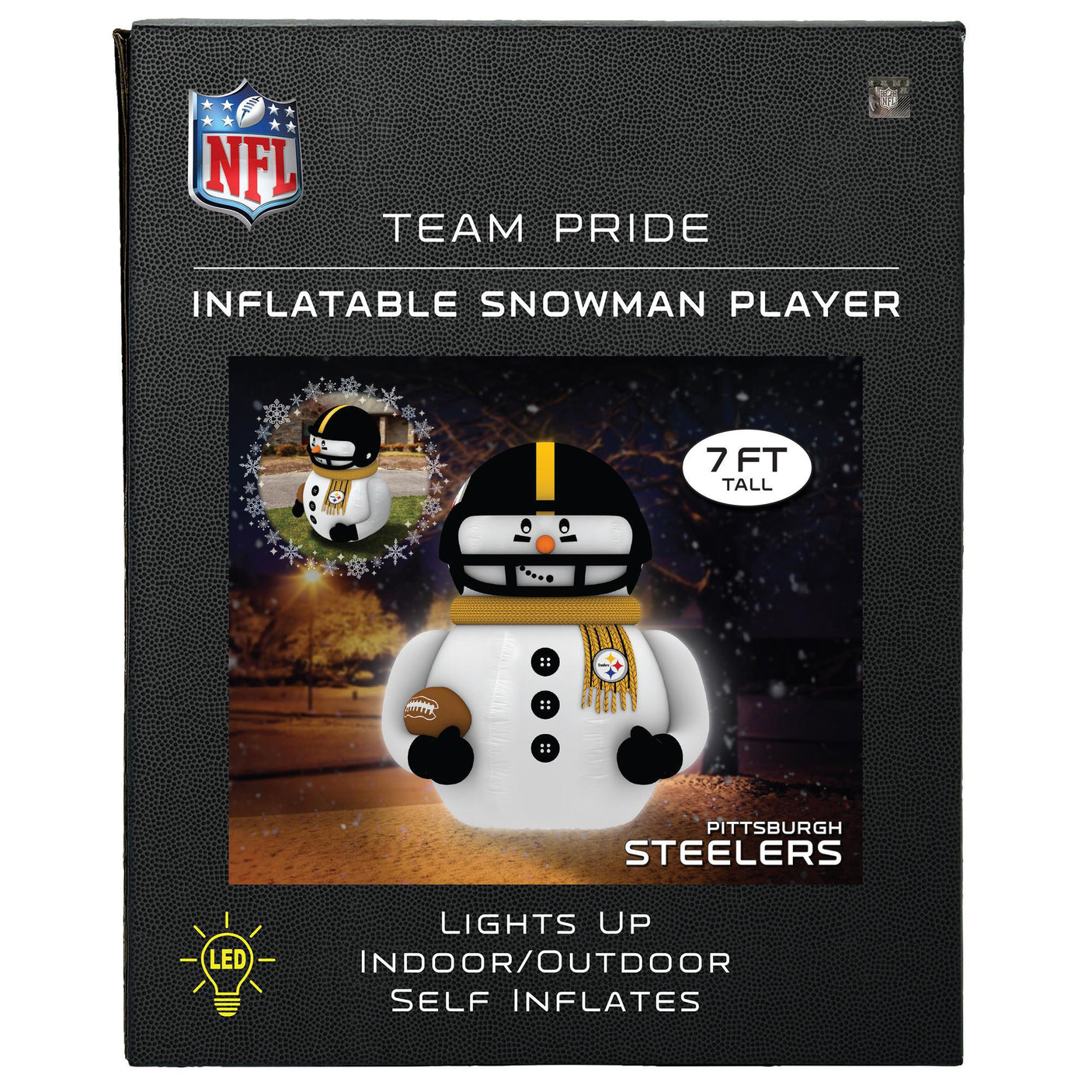 Steelers Team Pride Inflatable Snowman Player