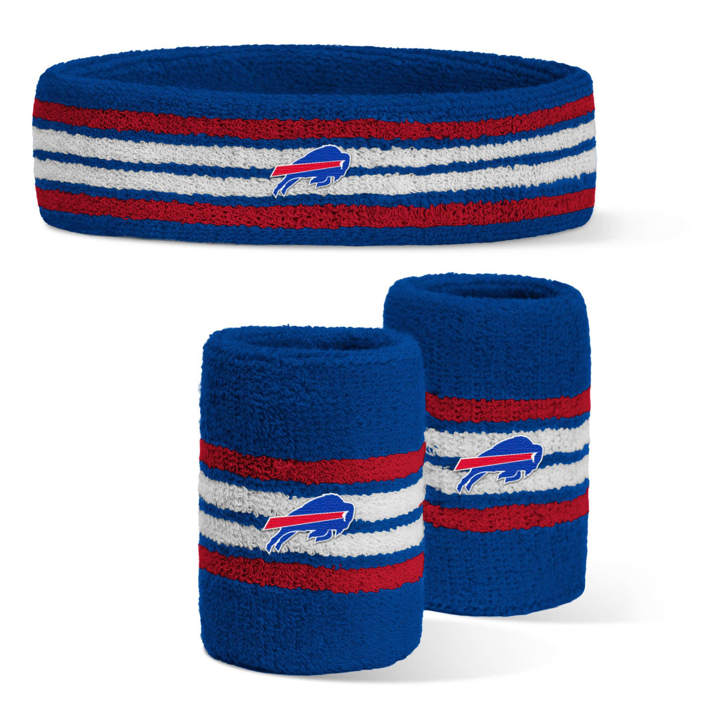 Bills 2025 Headband and Wristband 3-Piece Combo