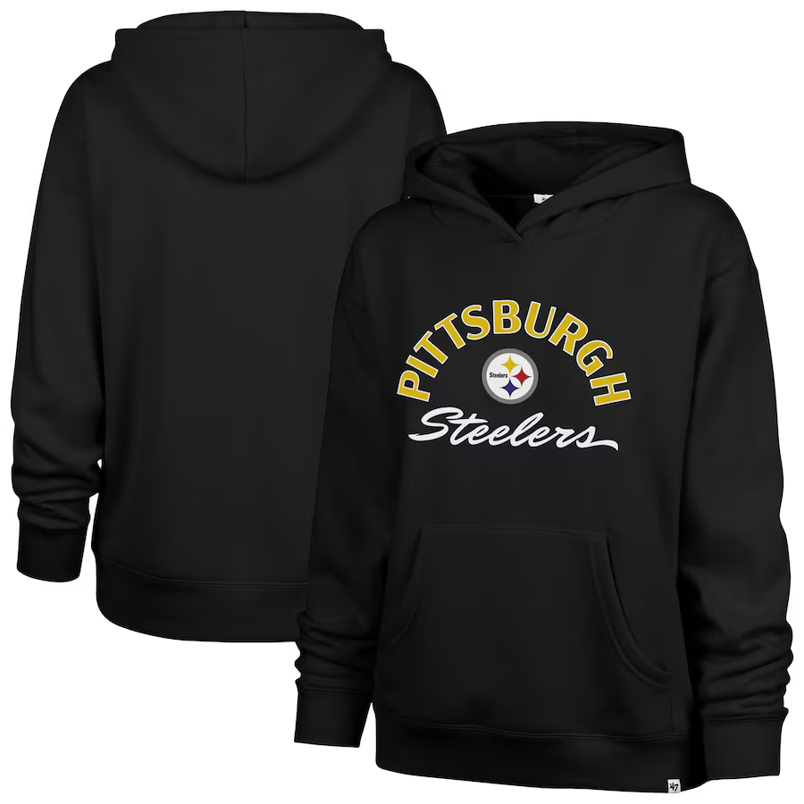Steelers 2025 '47 Brand Women's Whirlwind Naomi Hoodie