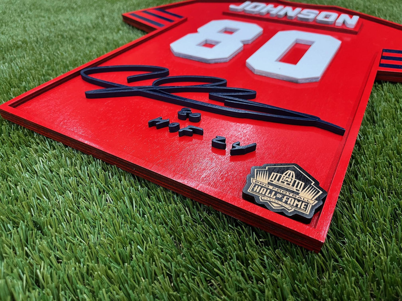 Andre Johnson Alt Wood Jersey 3D Sign - DS