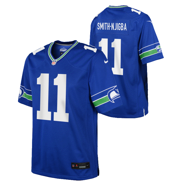 Seahawks Jaxon Smith-Njigba Youth Alternate Nike Game Jersey Pro Football Hall of Fame