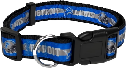 Lions Pets First Satin Dog Collar Pro Football Hall of Fame