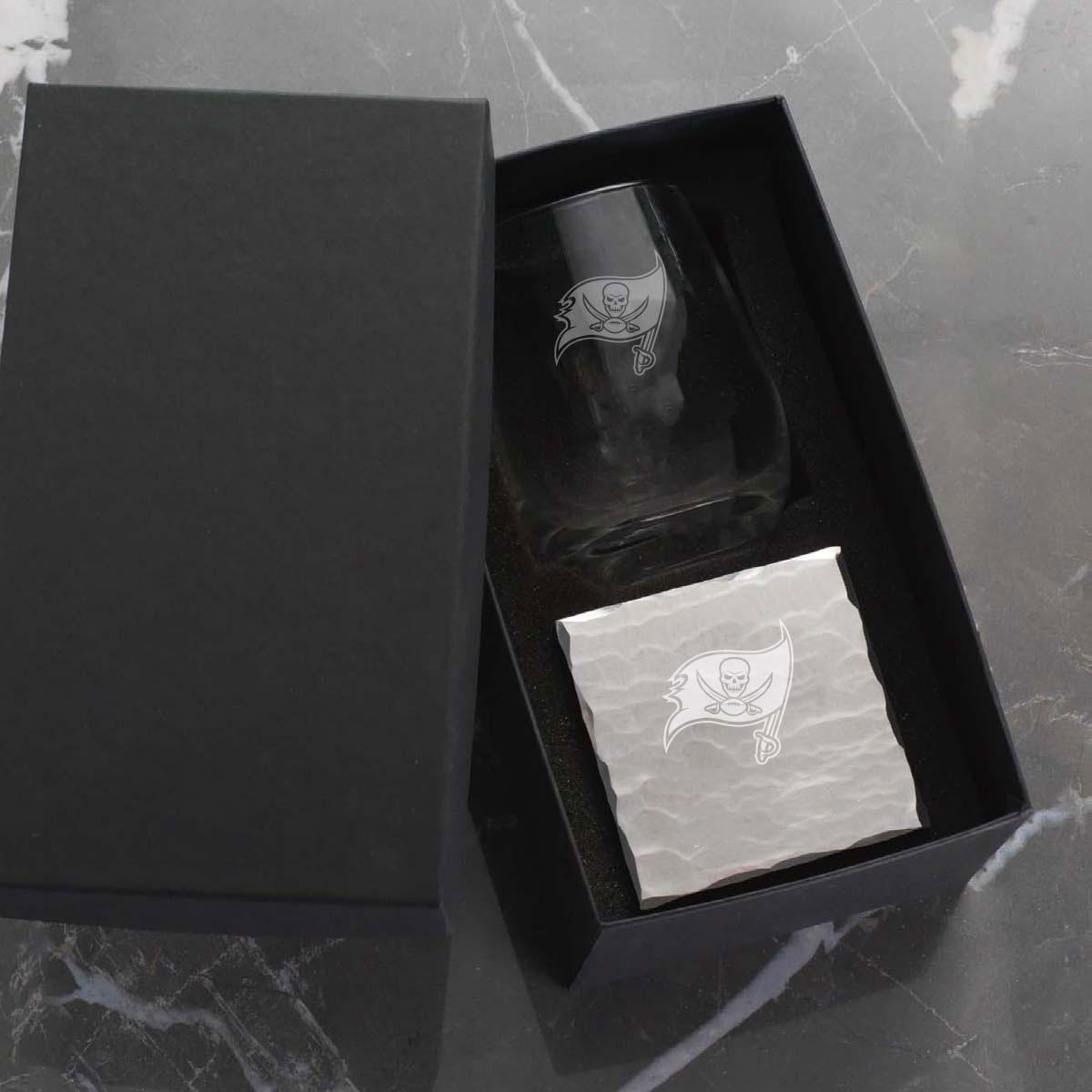 Buccaneers Single Wine and Coaster Set