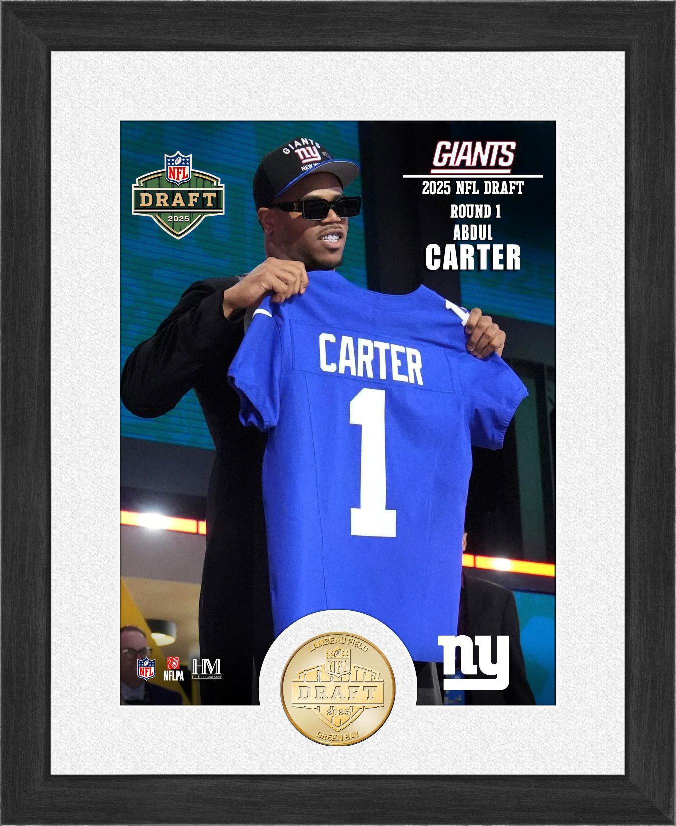 Giants Abdul Carter 2025 NFL Draft Bronze Coin Photo Mint