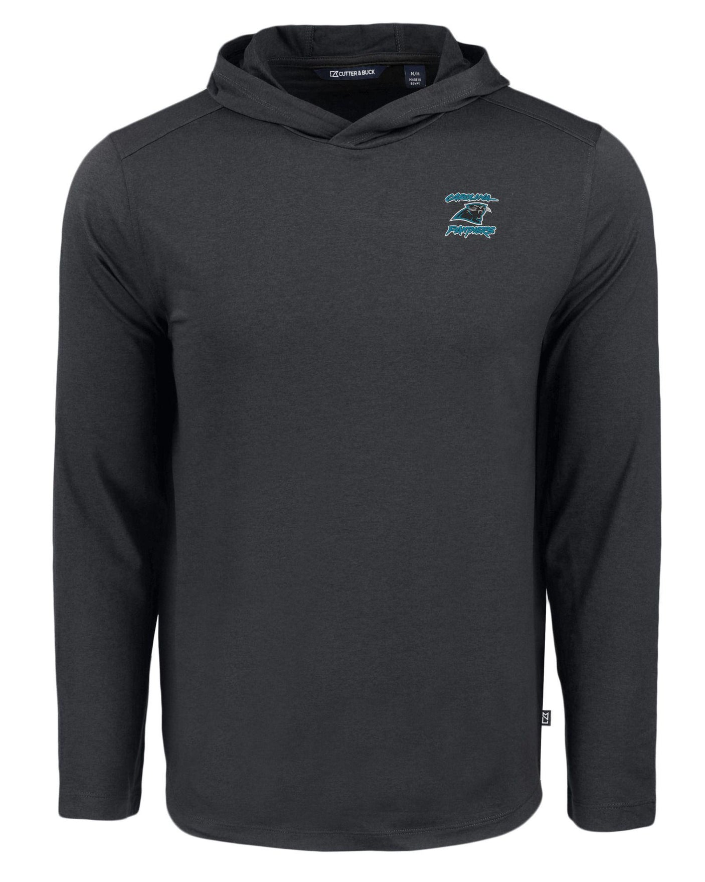 Panthers Cutter and Buck Men's Black Coastline Epic Comfort Eco Hooded Shirt