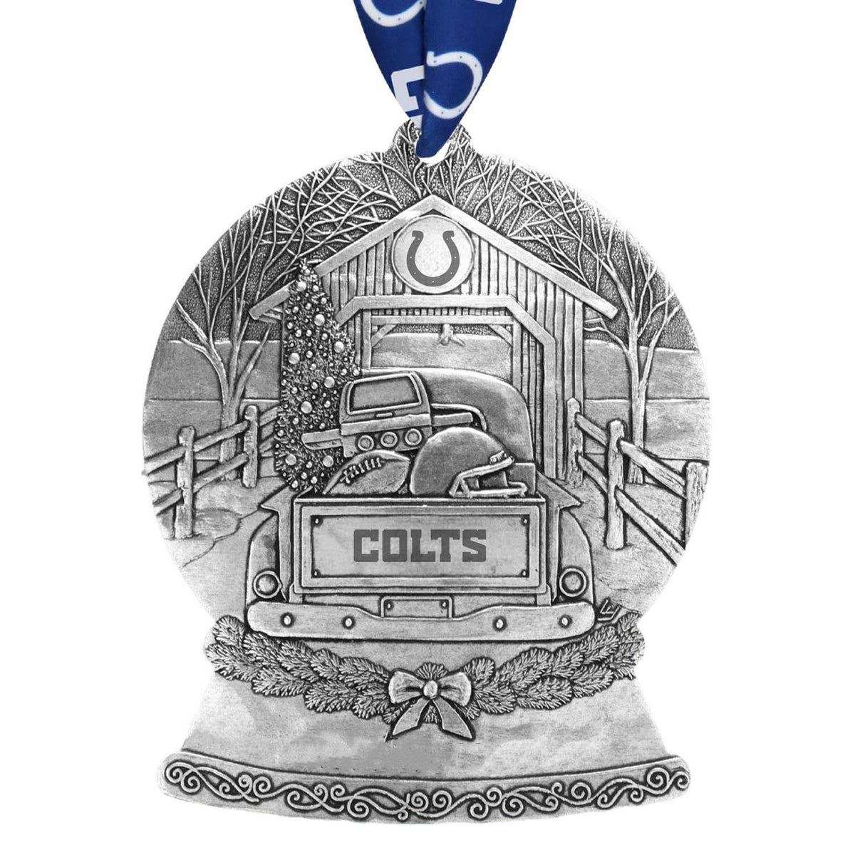 Colts Tailgate Truck Snow Globe Ornament