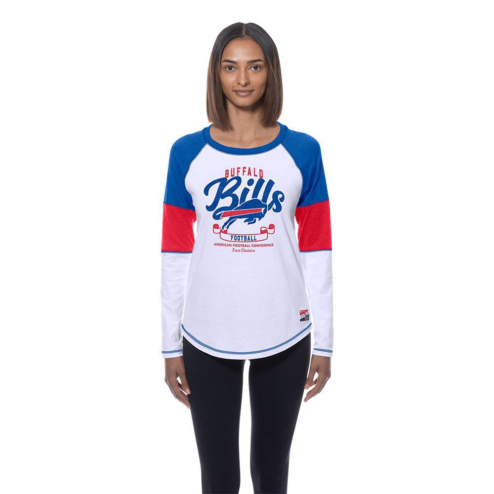 Bills 2025 New Era Women's White Long Sleeve T-Shirt