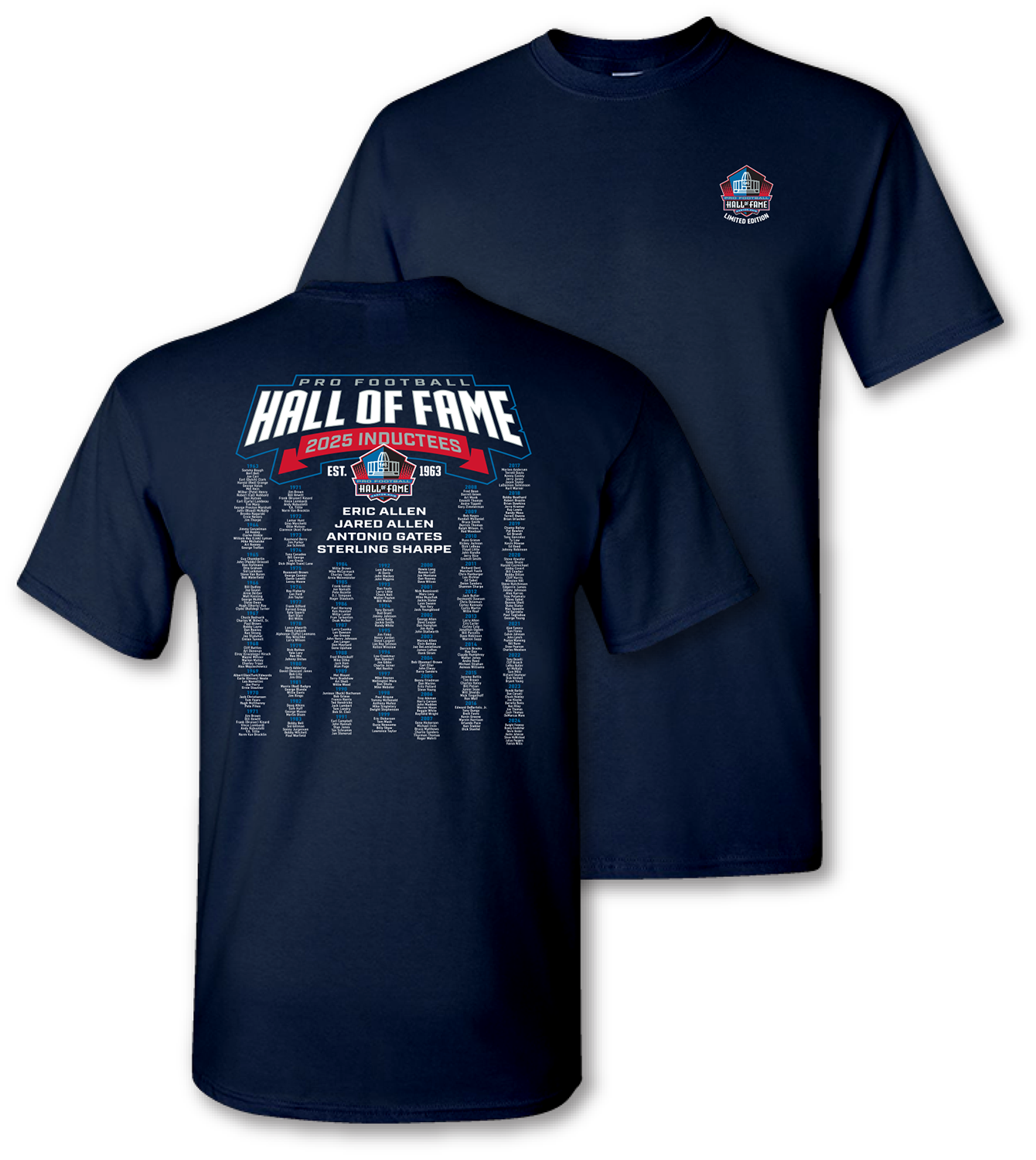 Hall of Fame Men's Class of 2025 Roll Call T-Shirt