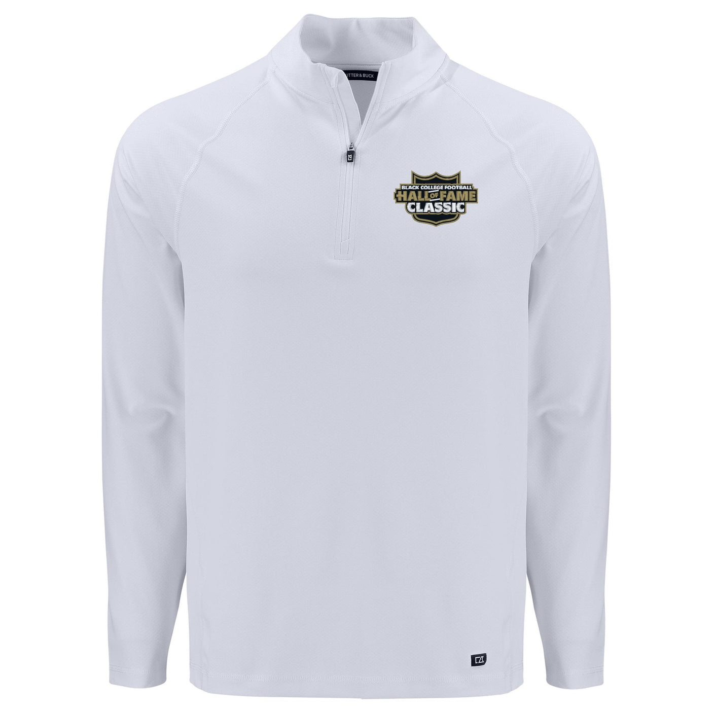 Black College Football Hall of Fame Cutter & Buck Men's Prospect Recycled Featherlight Stretch 1/4 Zip