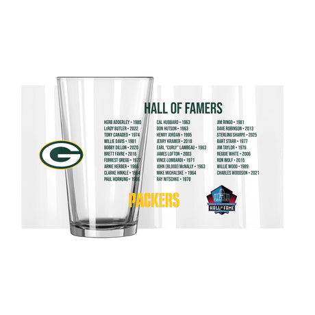 Packers Hall of Famer Pint Glass
