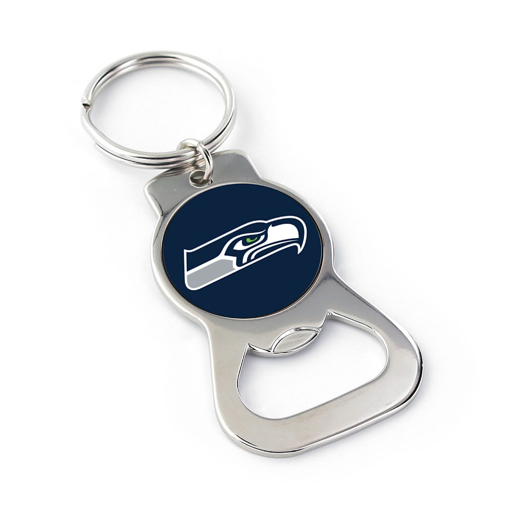 Seahawks Silver Bottle Opener Keychain