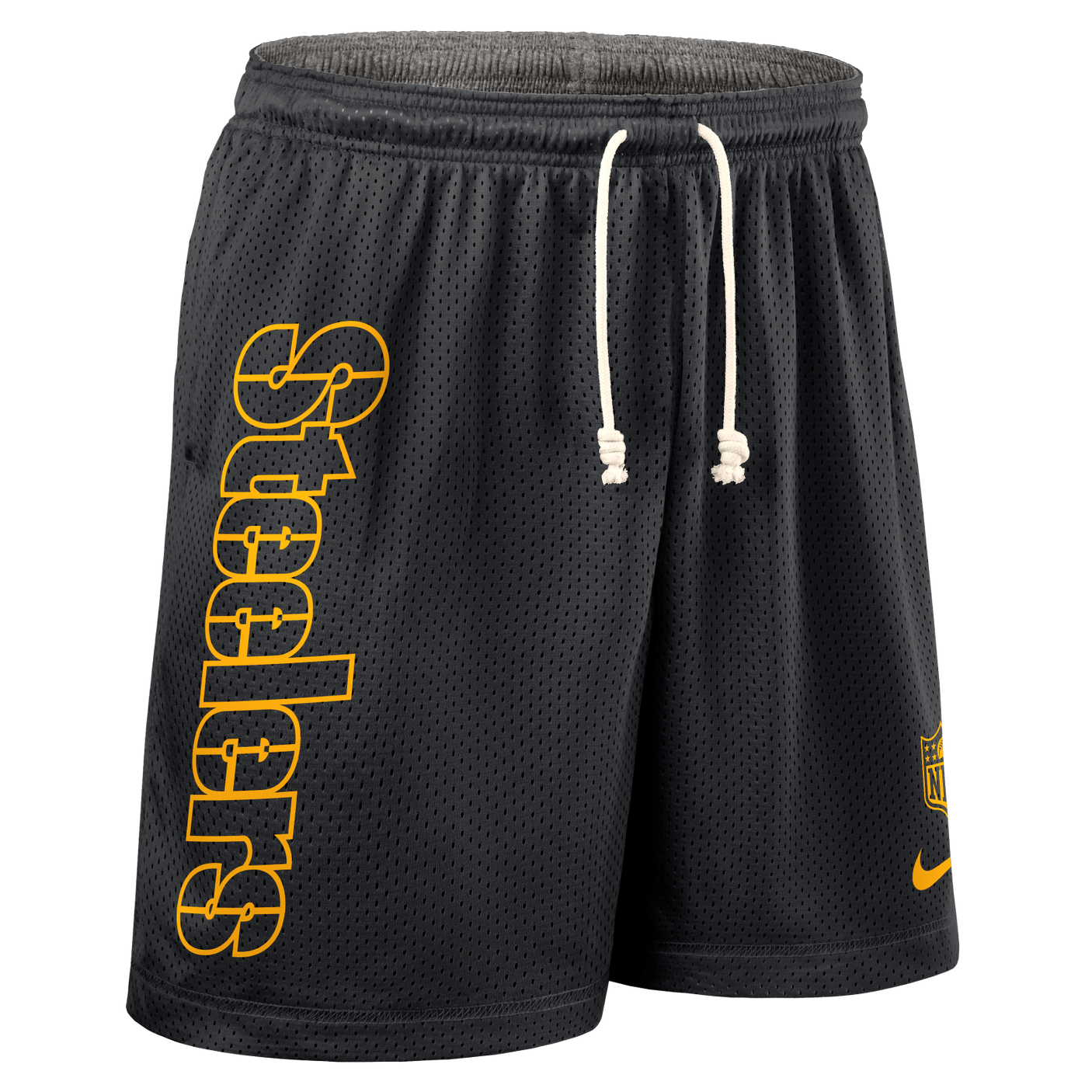 Steelers 2025 Nike Dri-Fit Knit Reversible Shorts