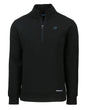 Panthers Cutter and Buck Men's Black Roam Eco Quarter Zip Pullover