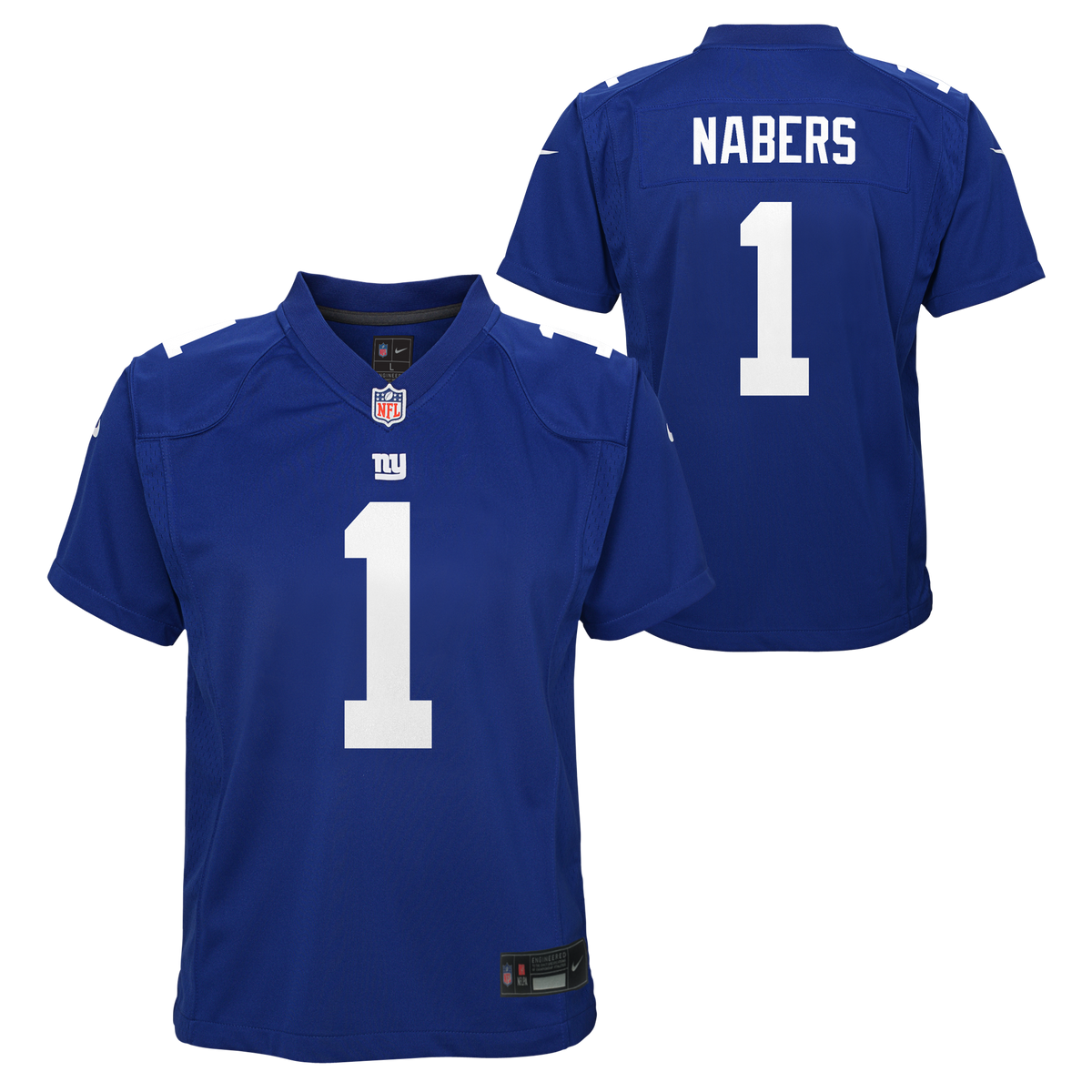 Giants Malik Nabers Youth Nike Game Jersey – Pro Football Hall of Fame